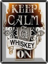 Blechschild 40x30 cm Keep Calm Whiskey on