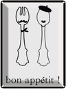 Blechschild 40x30 cm Bon appetit!