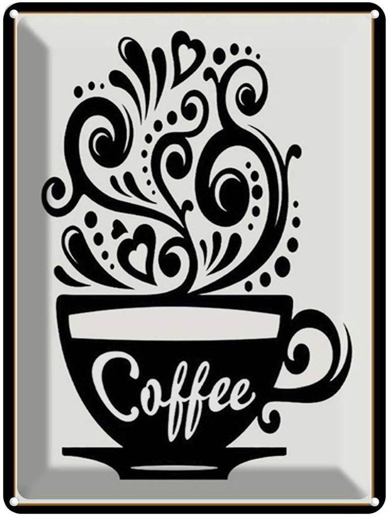 [LA-1792228] Blechschild 40x30 cm Coffee Kaffee