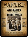 Blechschild 40x30 cm wanted Clyde Barrow Bonnie