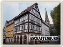 Blechschild 30x40 cm Aschaffenburg Stiftbasilika Altstadt Bildmotiv Reisemotiv Abenteuer Reisen