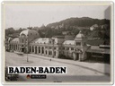 Blechschild 30x40 cm Baden-Baden Alter Bahnhof Bildmotiv Reisemotiv Abenteuer Reisen