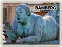 Blechschild 30x40 cm Bamberg Liegende mit Frucht Bildmotiv Reisemotiv Abenteuer Reisen