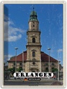 Blechschild 40x30 cm Erlangen Hugenotten Kirche Bildmotiv Reisemotiv Abenteuer Reisen