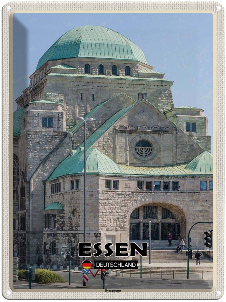 [LA-1792275] Blechschild 40x30 cm Essen Synagoge Bildmotiv Reisemotiv Abenteuer Reisen