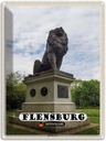 Blechschild 40x30 cm Flensburg Idstedter-Löwe Skulptur Bildmotiv Reisemotiv Abenteuer Reisen