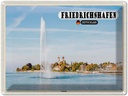 Blechschild 30x40 cm Friedrichshafen Fontaine Fluss Abenteuer Reisen Urlaub