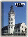 Blechschild 40x30 cm Gera Rathaus Altstadt Bildmotiv Reisemotiv Abenteuer Reisen