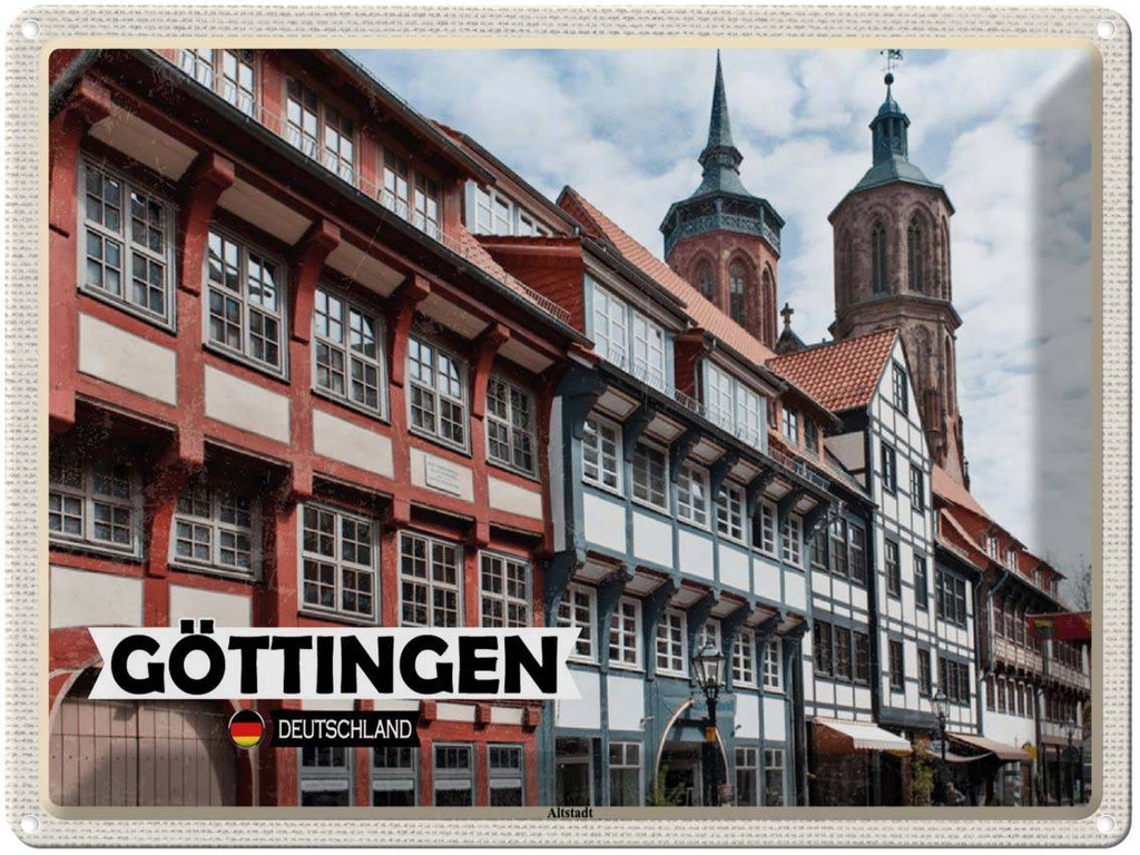 Blechschild 30x40 cm Göttingen Altstadt Bildmotiv Reisemotiv Abenteuer Reisen