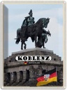 Blechschild 40x30 cm Koblenz Reiterdenkmal Skulptur Bildmotiv Reisemotiv Abenteuer Reisen