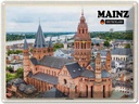 Blechschild 30x40 cm Mainz Kaiserdom Kirche Christentum Bildmotiv Reisemotiv Abenteuer Reisen