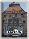Blechschild 40x30 cm Rostock Steintor mit Greifen Bildmotiv Reisemotiv Abenteuer Reisen