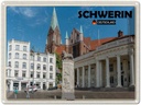 Blechschild 30x40 cm Schwerin Marktplatz Bildmotiv Reisemotiv Abenteuer Reisen