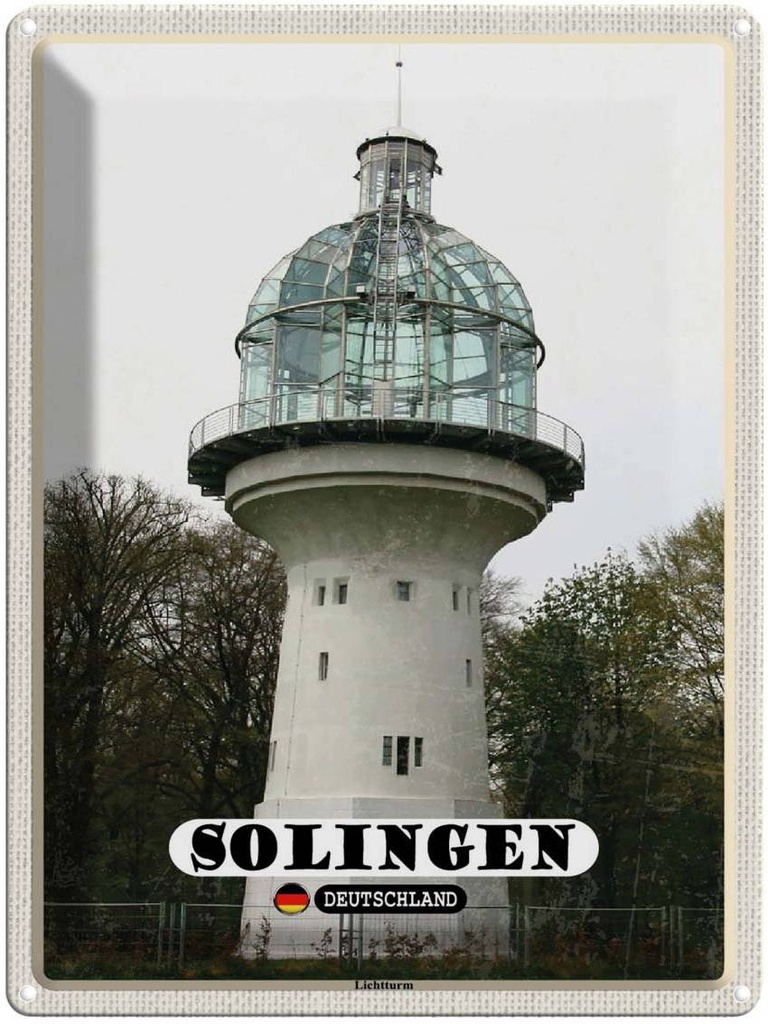 [LA-1792367] Blechschild 40x30 cm Solingen Lichtturm Abenteuer Reisen Urlaub