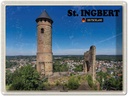 Blechschild 30x40 cm St. Ingbert Burg Kirkel Städtetrip Bildmotiv Reisemotiv Abenteuer Reisen