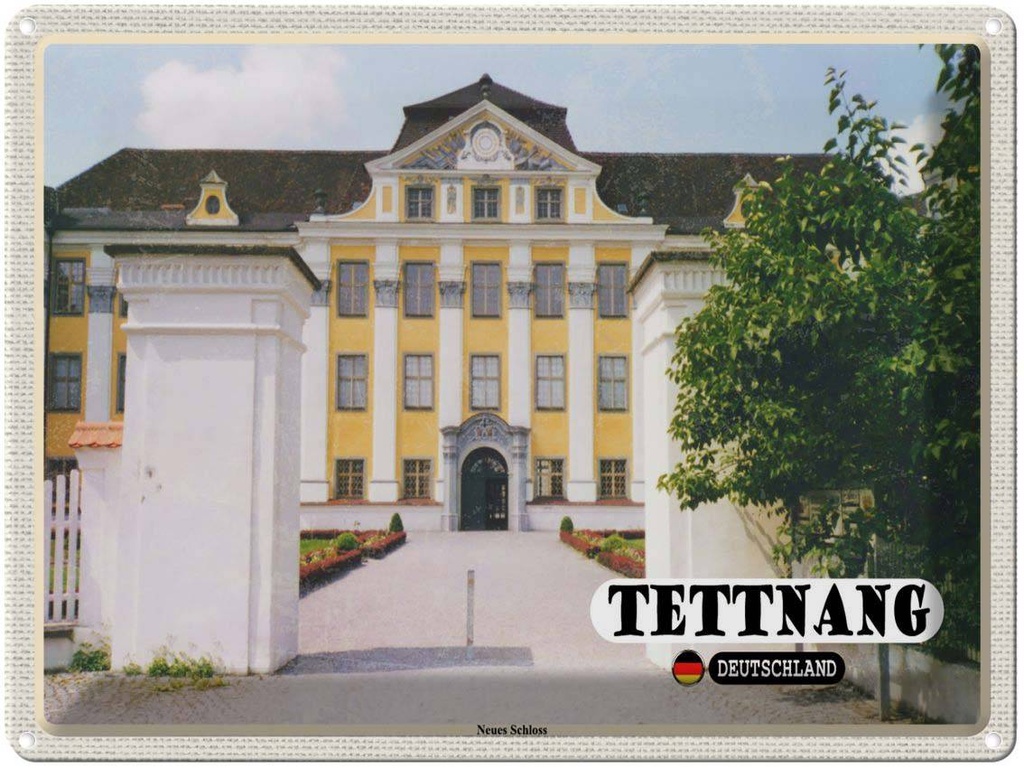 Blechschild 30x40 cm Tettnang Neues Schloss Bildmotiv Reisemotiv Abenteuer Reisen