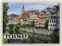 Blechschild 30x40 cm Tübingen Neckarfront Fluss Gebäude Bildmotiv Reisemotiv Abenteuer Reisen