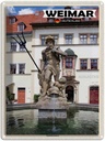 Blechschild 40x30 cm Weimar Neptunbrunnen Bildmotiv Reisemotiv Abenteuer Reisen