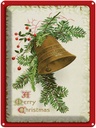 Blechschild 40x30 cm Christmas Glocke Winter