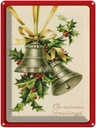 Blechschild 40x30 cm Weihnachtszweig Glocke Christmas