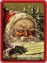 Blechschild 40x30 cm Weihnachtsmann Winter Schnee Christmas