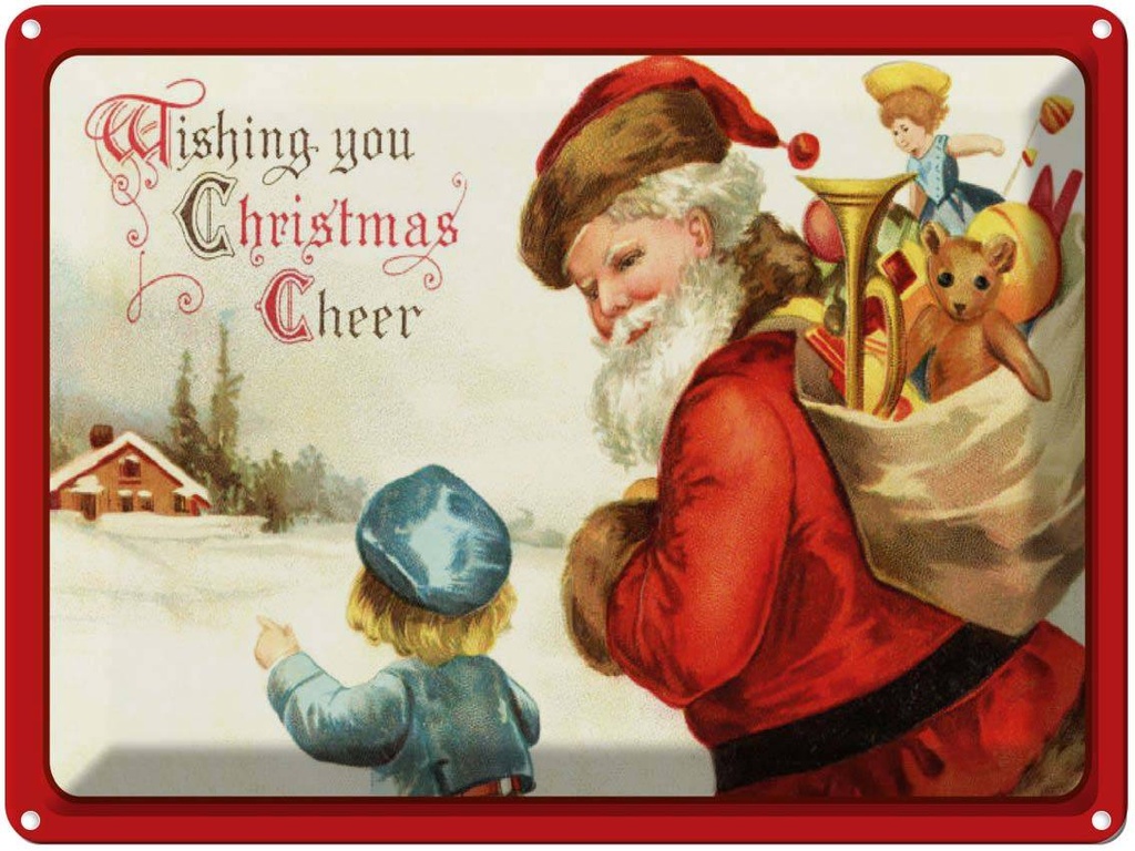 [LA-1792394] Blechschild 30x40 cm Weihnachtsmann Santa Claus Christmas