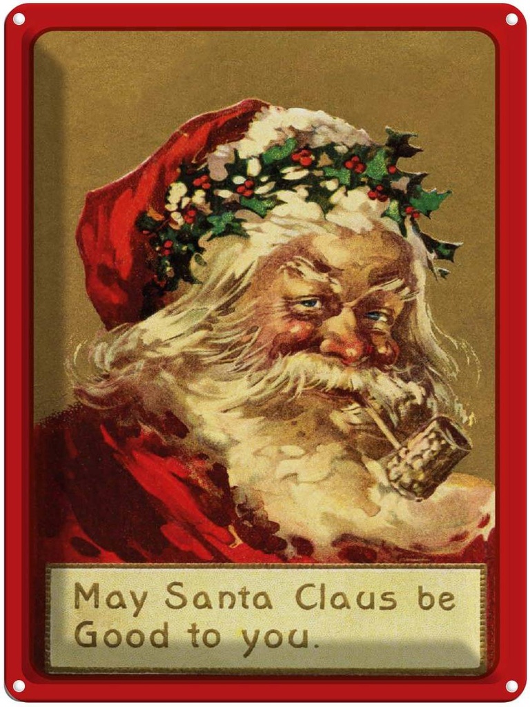 [LA-1792395] Blechschild 40x30 cm Christmas Santa Claus lustig