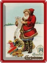 Blechschild 40x30 cm Santa Claus Schnee