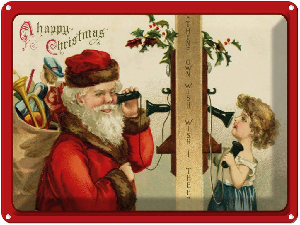 [LA-1792400] Blechschild 30x40 cm Santa Claus