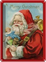 Blechschild 40x30 cm Weihnachtsmann Santa Fest