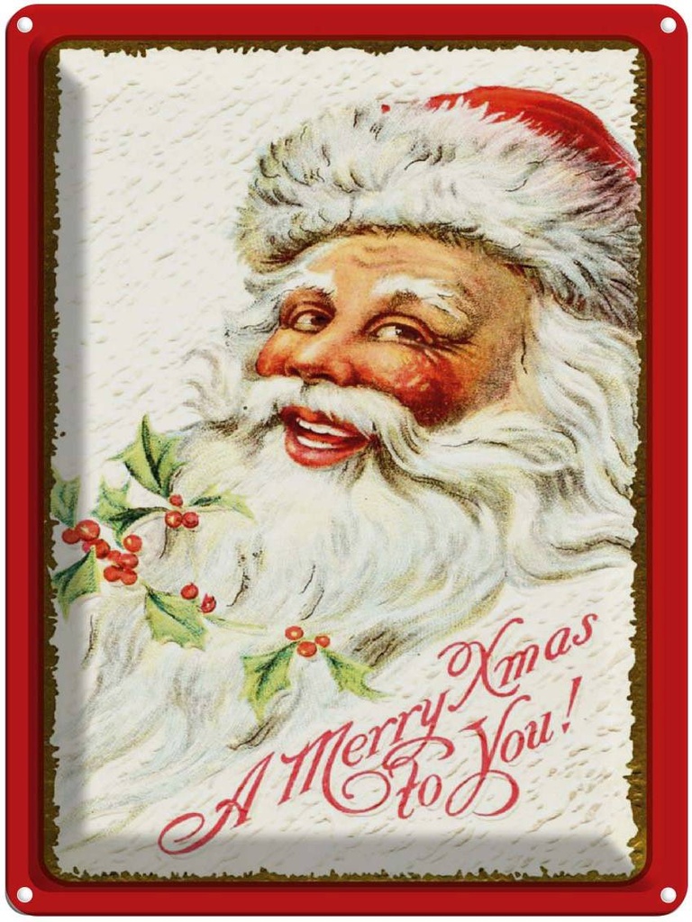 [LA-1792403] Blechschild 40x30 cm Santa Claus Fest Christmas