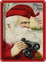 Blechschild 40x30 cm Schnee Winter Santa Claus