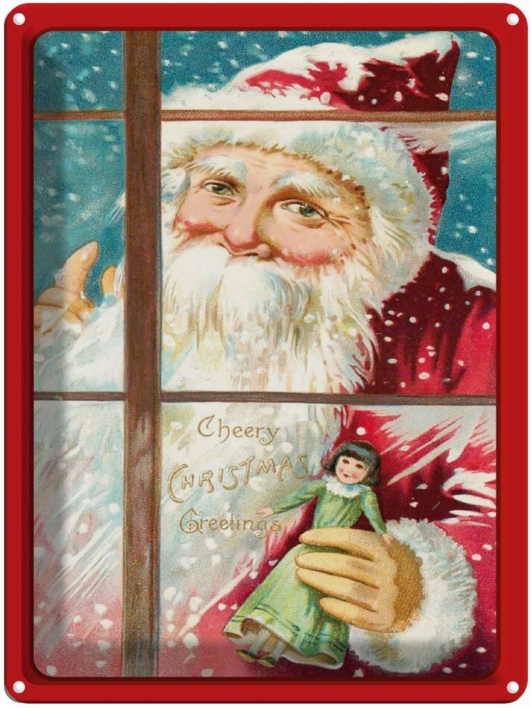 [LA-1792405] Blechschild 40x30 cm Weihnachtsmann Christmas