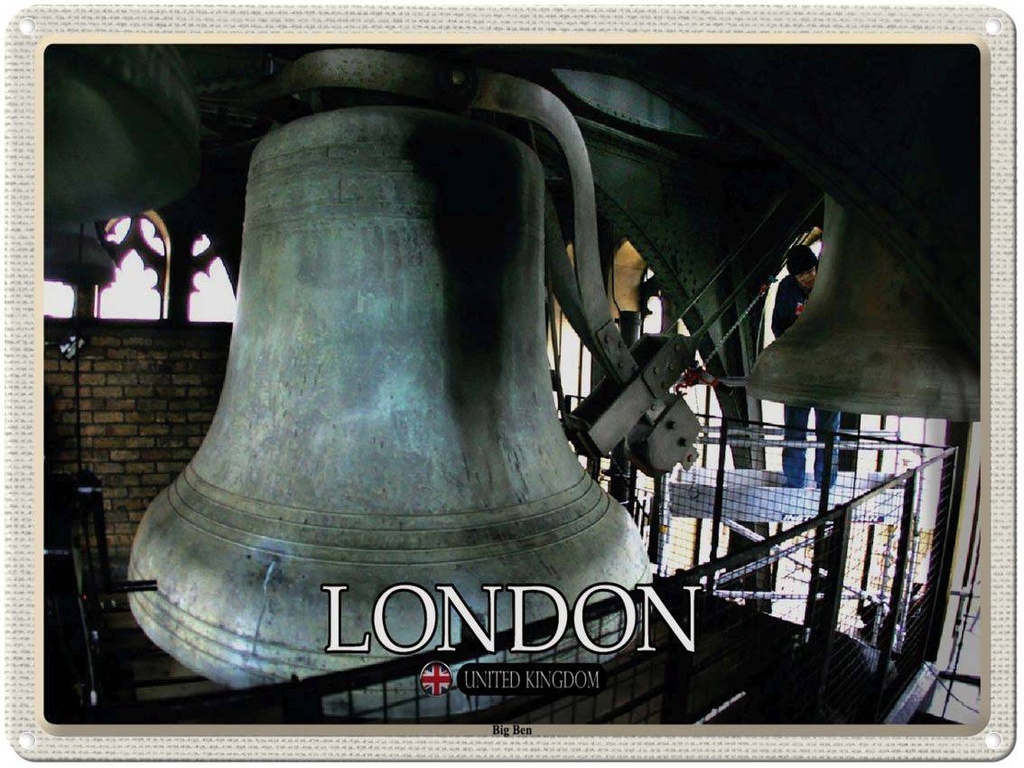 Blechschild 30x40 cm London UK England Big Ben Bildmotiv Reisemotiv Abenteuer Reisen