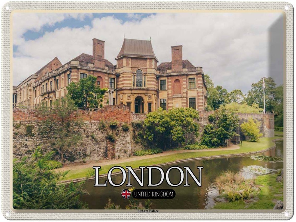 [LA-1792426] Blechschild 30x40 cm London UK Eltham Palace River Bildmotiv Reisemotiv Abenteuer Reisen