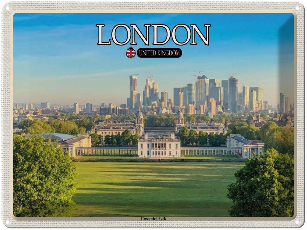 [LA-1792427] Blechschild 30x40 cm Greenwich Park England London Bildmotiv Reisemotiv Abenteuer Reisen