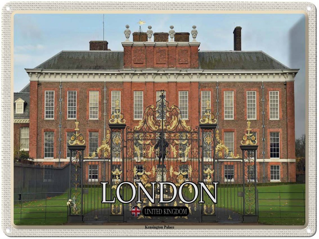[LA-1792430] Blechschild 30x40 cm London England Kensington Palace Bildmotiv Reisemotiv Abenteuer Reisen