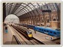 Blechschild 30x40 cm London UK King`s Cross Station Bildmotiv Reisemotiv Abenteuer Reisen