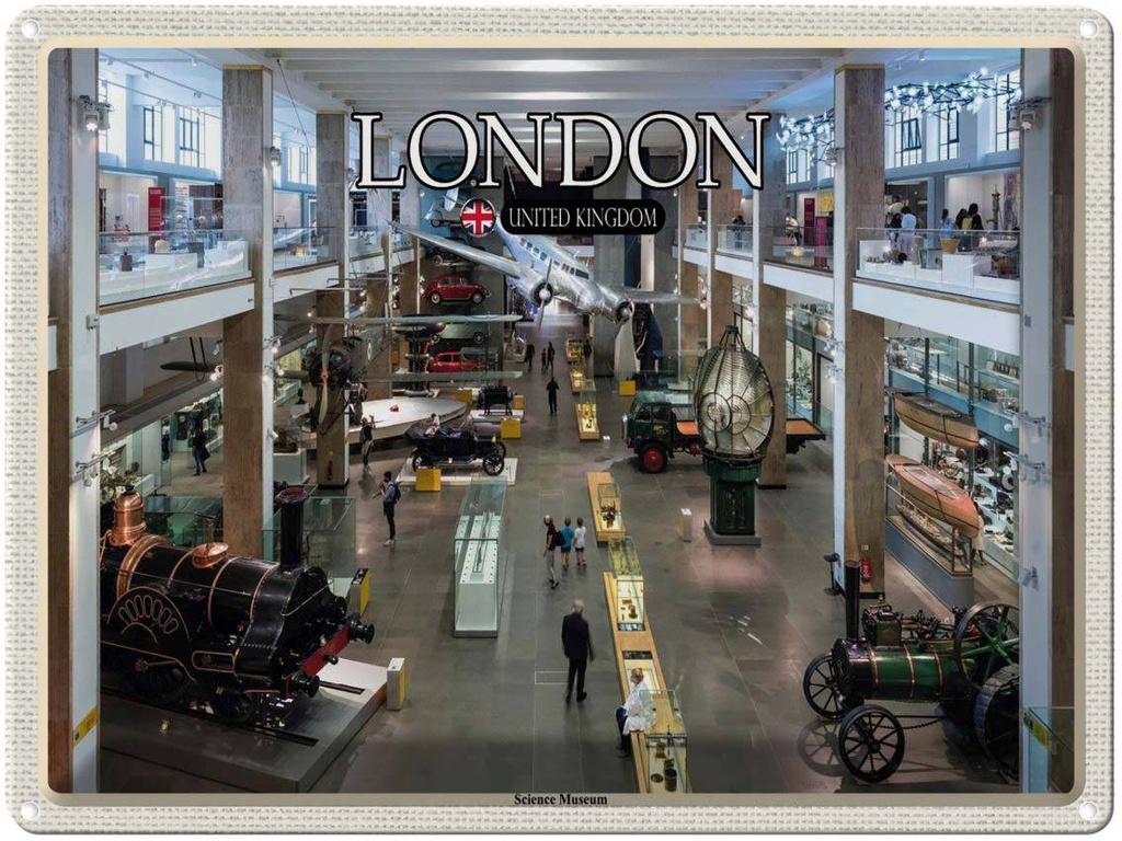 [LA-1792440] Blechschild 30x40 cm London England UK Science Museum Bildmotiv Reisemotiv Abenteuer Reisen