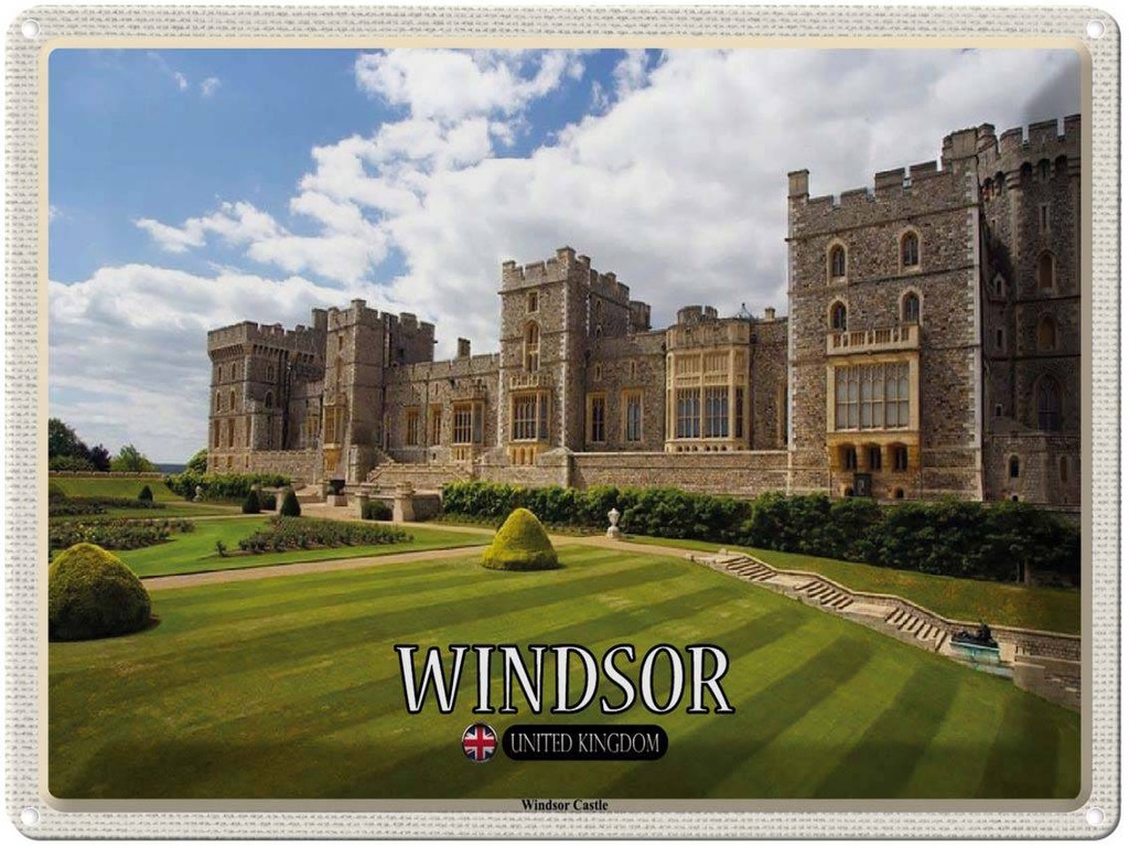 [LA-1792462] Blechschild 30x40 cm England UK Windsor Castle Bildmotiv Reisemotiv Abenteuer Reisen