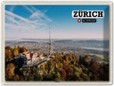 Blechschild 30x40 cm Zürich Schweiz Uetliberg Stadt Bildmotiv Reisemotiv Abenteuer Reisen