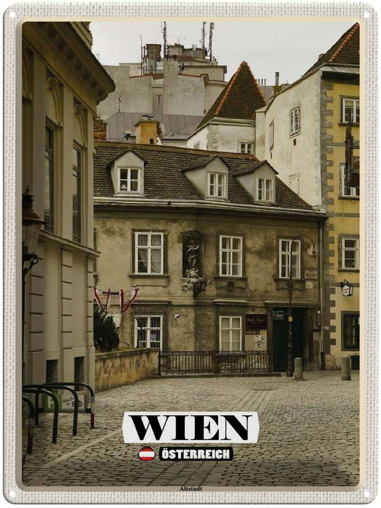[LA-1792512] Blechschild 40x30 cm Wien Österreich Altstadt Bildmotiv Reisemotiv Abenteuer Reisen