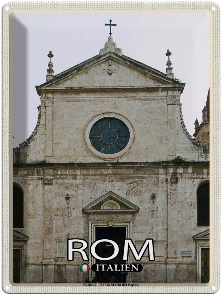 [LA-1792530] Blechschild 40x30 cm Rom Italy Basilika Santa Maria Bildmotiv Reisemotiv Abenteuer Reisen