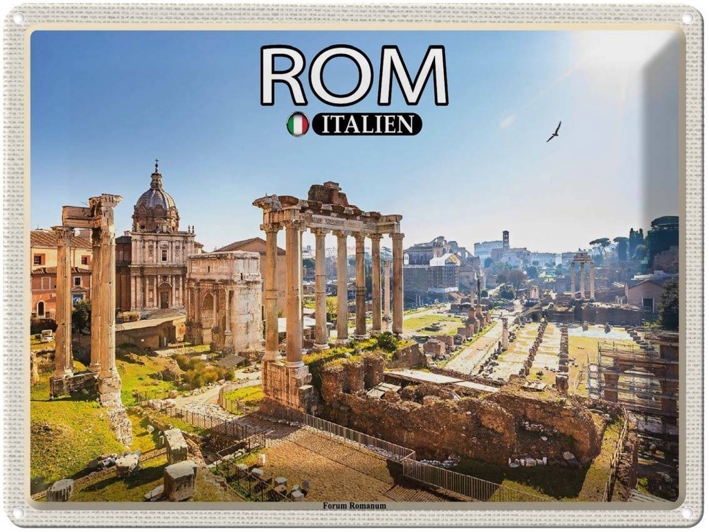 [LA-1792539] Blechschild 30x40 cm Rom Italien Forum Romanum Bildmotiv Reisemotiv Abenteuer Reisen