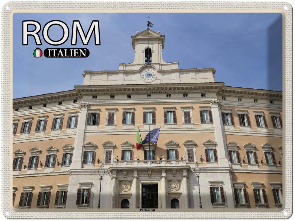 [LA-1792545] Blechschild 30x40 cm Rom Italien Parlament Bildmotiv Reisemotiv Abenteuer Reisen