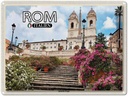Blechschild 30x40 cm Rom Italien Spanische Treppe Kirche Bildmotiv Reisemotiv Abenteuer Reisen