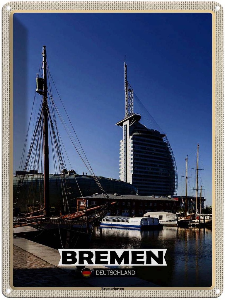 [LA-1792558] Blechschild 40x30 cm Bremen Deutschland Böttcherstraße Bildmotiv Reisemotiv Abenteuer Reisen