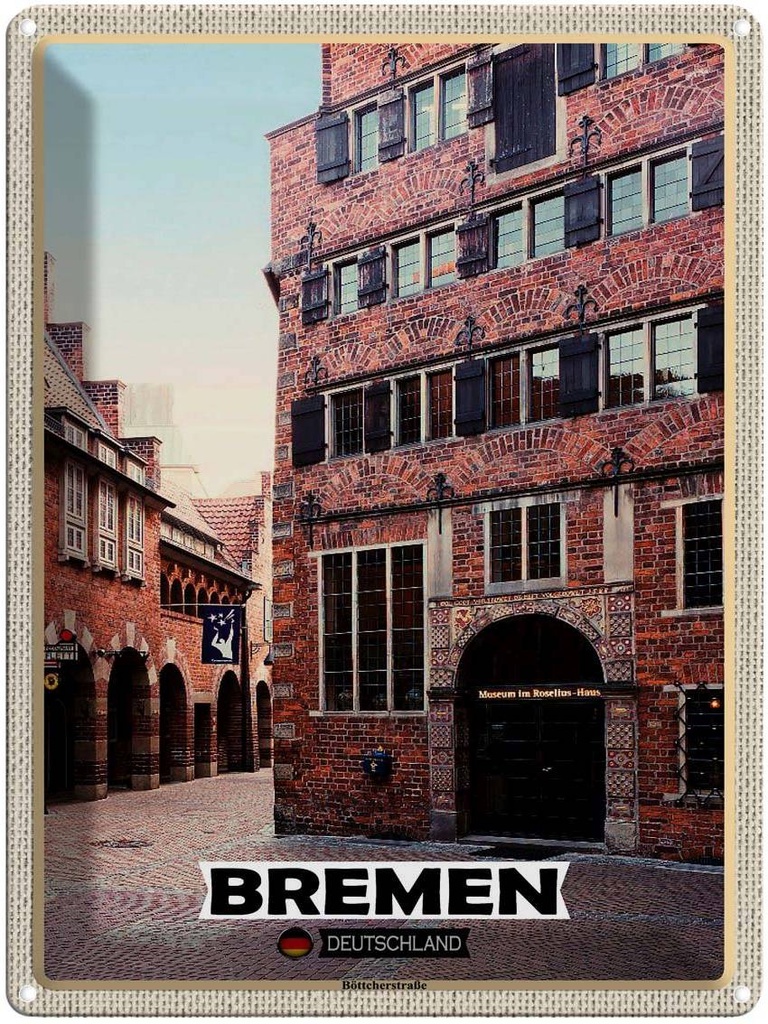 [LA-1792559] Blechschild 40x30 cm Bremen Deutschland Bremerhaven Bildmotiv Reisemotiv Abenteuer Reisen