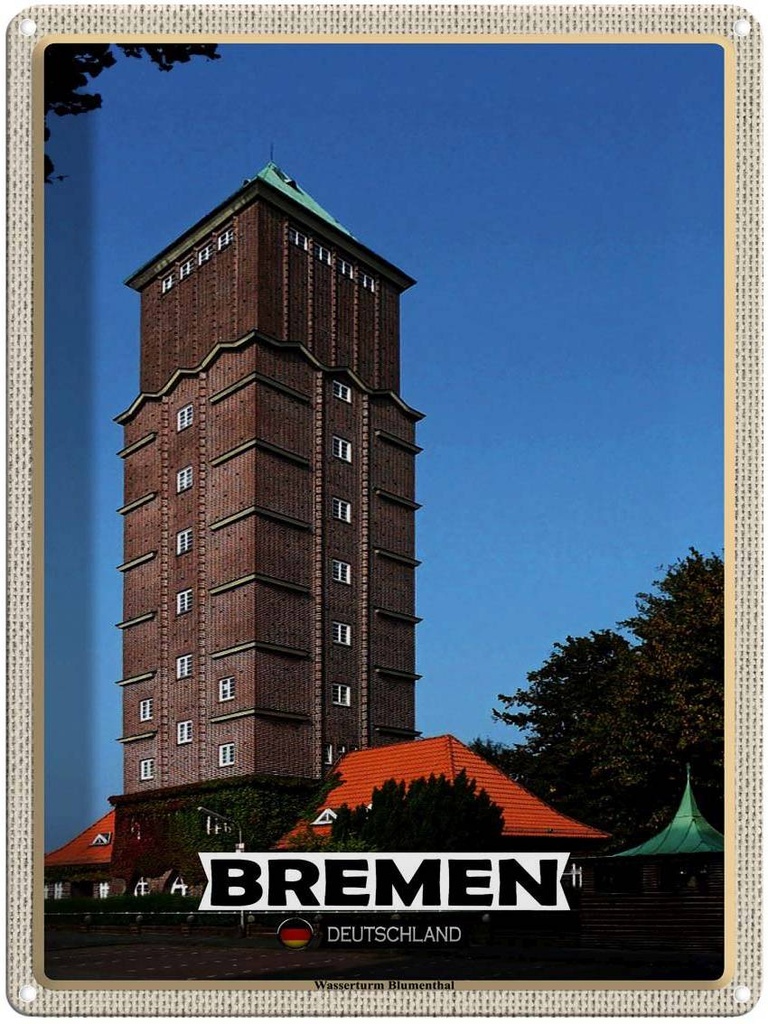 [LA-1792571] Blechschild 40x30 cm Bremen Deutschland Walle Stadt Bildmotiv Reisemotiv Abenteuer Reisen