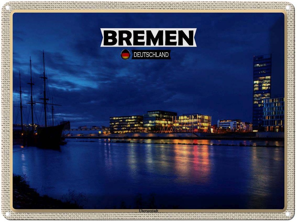 [LA-1792573] Blechschild 30x40 cm Bremen Deutschland Weserstadion Bildmotiv Reisemotiv Abenteuer Reisen